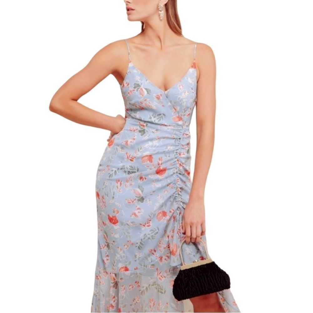 ASTR Mariah Floral Midi Dress Size Medium - Picture 4 of 11